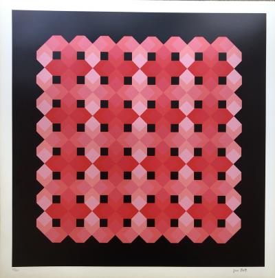 Jim BIRD - Tribute to Vasarely 11, 1972 -  Photolithographie sur papier 2