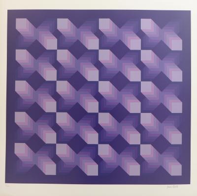 Jim BIRD - Tribute to Vasarely 17, 1972 - Photolithographie sur papier 2