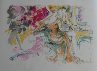 Jacques PECNARD - Coiffeuse à la Belle Epoque, 1980 - Lithographie originale signée au crayon 2
