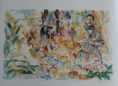 Jacques PECNARD - Ambiance à la Belle Epoque, 1980 - Lithographie originale signée au crayon 2