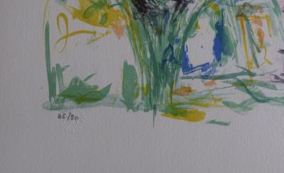 Jacques PECNARD - Dans le jardin à la Belle Epoque, 1980 - Lithographie originale signée au crayon 2