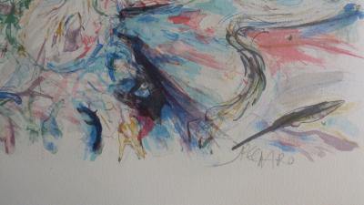 Jacques PECNARD - Sur le lit à la Belle Epoque, 1980 - Lithographie originale signée au crayon 2
