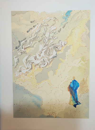 Salvador DALI - La Divine Comédie 4, 1960 - Gravure sur bois signée dans la planche 2