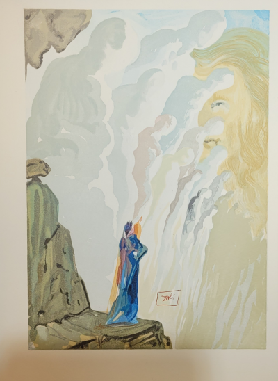Salvador DALI - La Divine Comédie 3, 1960 - Gravure sur bois signée dans la planche 2