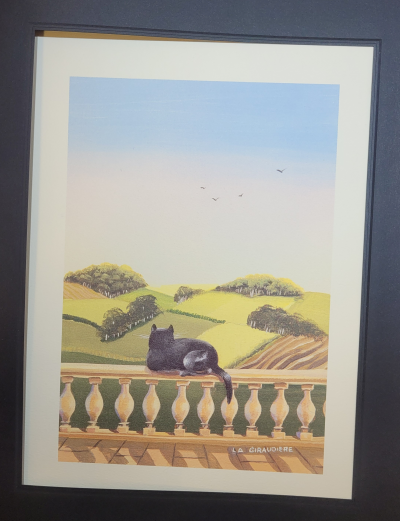 Mady DE LA GIRAUDIERE - Les Chats 1, 1980 - Lithographie originale signée dans la planche 2