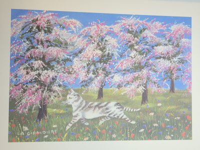 Mady DE LA GIRAUDIERE - Les Chats 3, 1980 - Lithographie originale signée dans la planche 2
