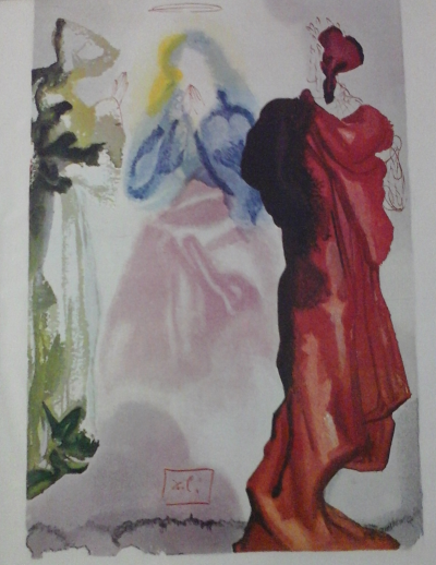 Salvador DALI - La Divine Comédie 9, 1960 - Gravure sur bois signée dans la planche 2