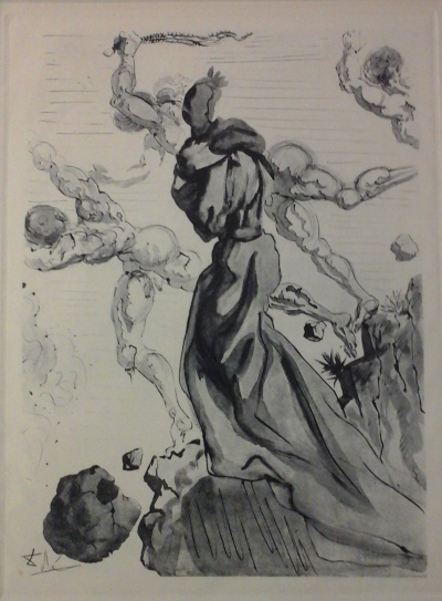 Salvador DALI - La Divine Comédie 11, 1960 - Gravure sur cuivre signée dans la planche 2