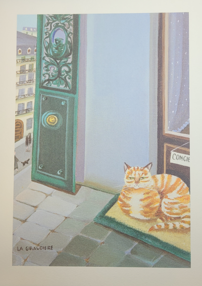 Mady DE LA GIRAUDIERE - Les Chats 4, 1980 - Lithographie originale signée dans la planche 2