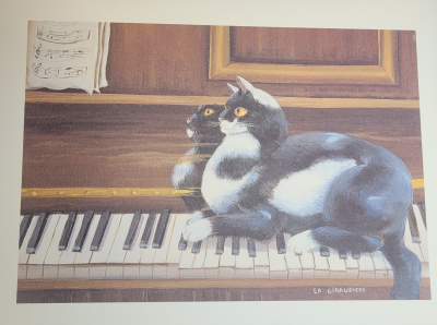Mady DE LA GIRAUDIERE - Les Chats 9, 1980 - Lithographie originale signée dans la planche 2
