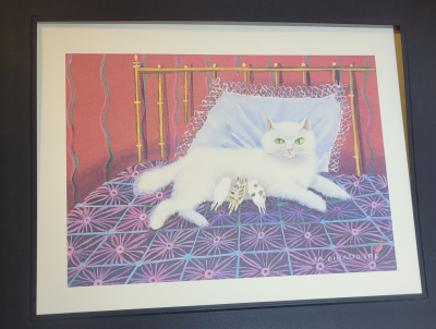 Mady DE LA GIRAUDIERE - Les Chats 10, 1980 - Lithographie originale signée dans la planche 2