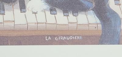 Mady DE LA GIRAUDIERE - Les Chats 9, 1980 - Lithographie originale signée dans la planche 2
