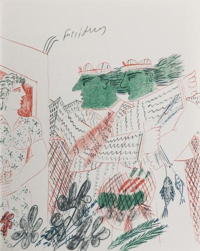 Alekos FASSIANOS - Parados IV, 1986 - Lithographie originale signée au crayon 2