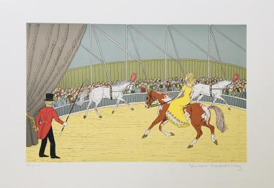 Vincent HADDELSEY - Le cirque, 1985 - Lithographie originale signée au crayon 2