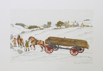 Vincent HADDELSEY - L’attelage de trait, 1985 - Lithographie originale signée au crayon 2