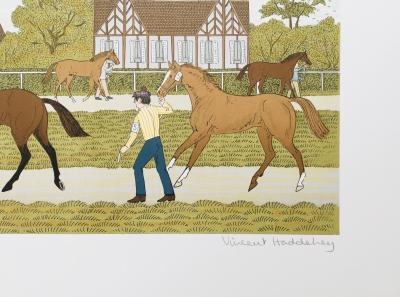 Vincent HADDELSEY - Les ventes de yearlings, 1985 - Lithographie originale signée au crayon 2