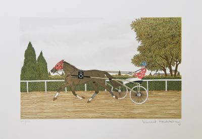 Vincent HADDELSEY - Le trot, 1985 - Lithographie originale signée au crayon 2