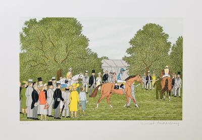 Vincent HADDELSEY - Le paddock, 1985 - Lithographie originale signée au crayon 2