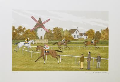 Vincent HADDELSEY - Longchamp, 1985 - Lithographie originale signée au crayon 2
