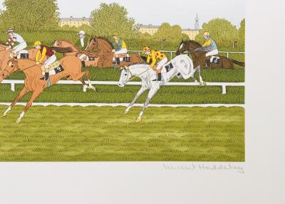 Vincent HADDELSEY - Le steeple-chase, 1985 - Lithographie originale signée au crayon 2