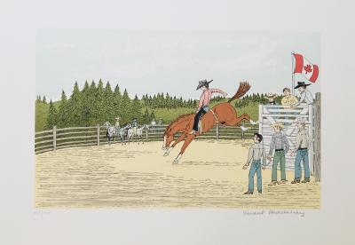 Vincent HADDELSEY - Le rodéo, 1985 - Lithographie originale signée au crayon 2