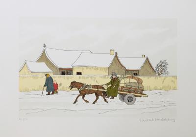 Vincent HADDELSEY - La Mongolie, 1985 - Lithographie originale signée au crayon 2