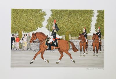 Vincent HADDELSEY - La Garde Républicaine, 1985 - Lithographie originale signée au crayon 2
