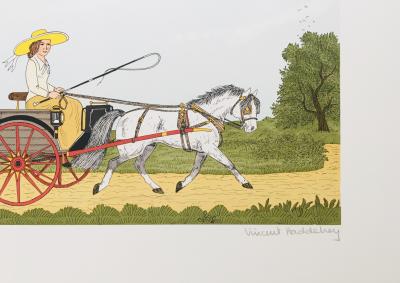 Vincent HADDELSEY - Le poney, 1985 - Lithographie originale signée au crayon 2