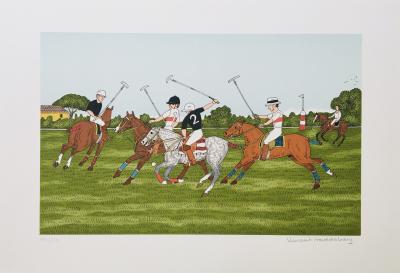 Vincent HADDELSEY - Le polo, 1985 - Lithographie originale signée au crayon 2