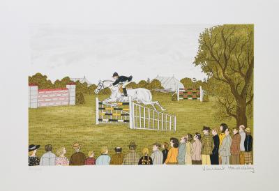 Vincent HADDELSEY - Le concours hippique, 1985 - Lithographie originale signée au crayon 2