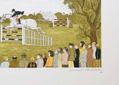 Vincent HADDELSEY - Le concours hippique, 1985 - Lithographie originale signée au crayon 2
