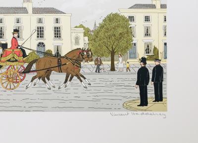 Vincent HADDELSEY - Les écuries de la Reine, 1985 - Lithographie originale signée au crayon 2