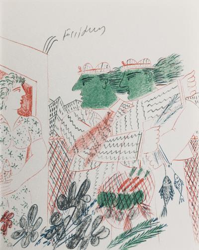 Alekos FASSIANOS - Parados IV, 1986 - Lithographie originale signée au crayon 2