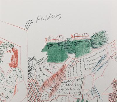 Alekos FASSIANOS - Parados IV, 1986 - Lithographie originale signée au crayon 2