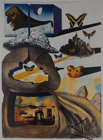Salvador Dalí: Normandy - Original signed lithograph, SNCF Large Model 2