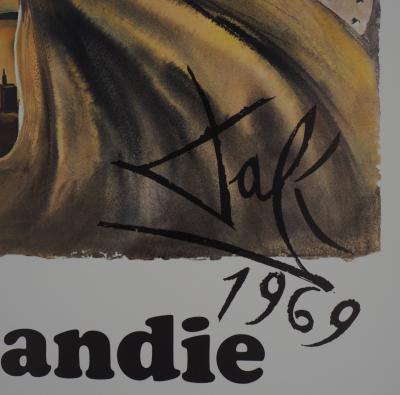 Salvador Dalí: Normandy - Original signed lithograph, SNCF Large Model 2