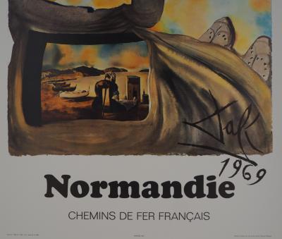 Salvador Dalí: Normandy - Original signed lithograph, SNCF Large Model 2
