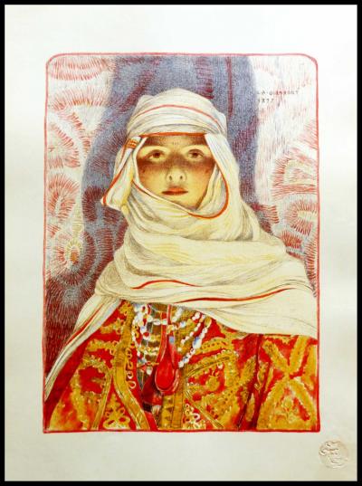 Louis Auguste GIRARDOT - Femme du RIFF, 1897 - original lithograph 2