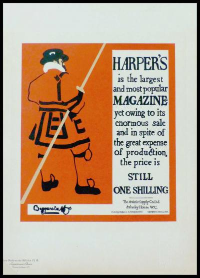 BEGGARSTAFF- HARPER’s Magazine, 1896, lithographie originale 2