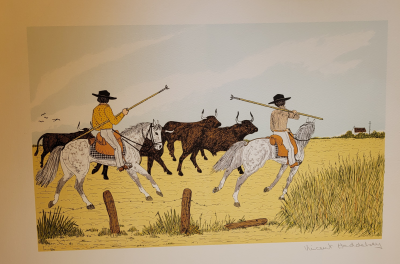 Vincent HADDELSEY - Les Picadors, 1980 - Lithographie originale signée 2