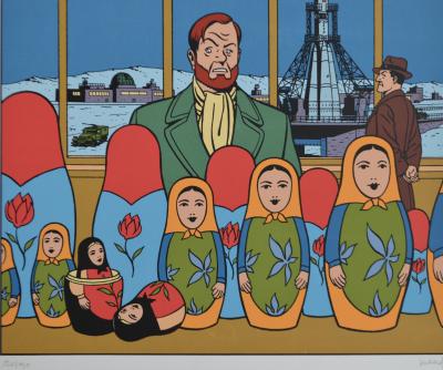 André Juillard - Blake et Mortimer - La machination Voronov, 2020  - Sérigraphie signée 2