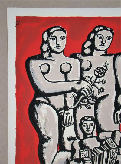 Fernand LEGER (d’après) - Femmes et enfants à l’accordeon, 1954 - Sérigraphie édition limitée 2