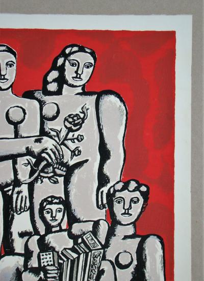 Fernand LEGER (d’après) - Femmes et enfants à l’accordeon, 1954 - Sérigraphie édition limitée 2