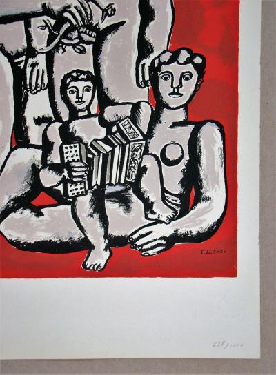 Fernand LEGER (d’après) - Femmes et enfants à l’accordeon, 1954 - Sérigraphie édition limitée 2