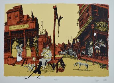 Christophe Gaultier et Cyril Pedrosa - Scène de Western - Sérigraphie Signée - 2010 2