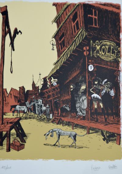 Christophe Gaultier et Cyril Pedrosa - Scène de Western - Sérigraphie Signée - 2010 2