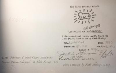 Keith HARING -  Fight Aids Worldwide, 1990 - Original lithograph 2