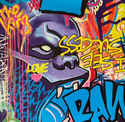RICHARD ORLINSKI (D’APRÈS) - RAW ! BLUE - Digigraphie 2