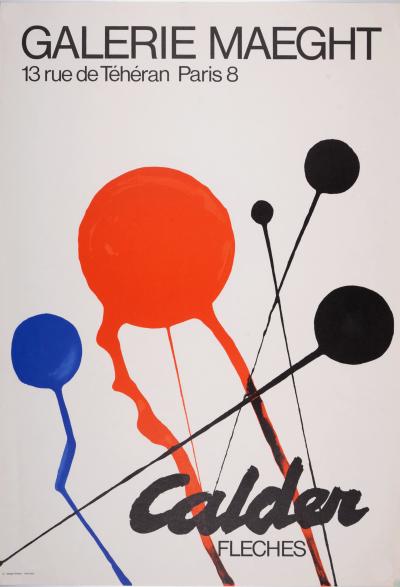 Alexander CALDER - Flèches (Galerie Maeght), 1968 - Affiche lithographique