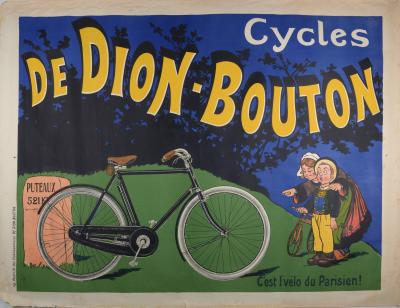 Eugène OGE - Cycles De Dion-Bouton...C'est l'vélo parisien!, circa 1910 - Affiche lithographique originale 2